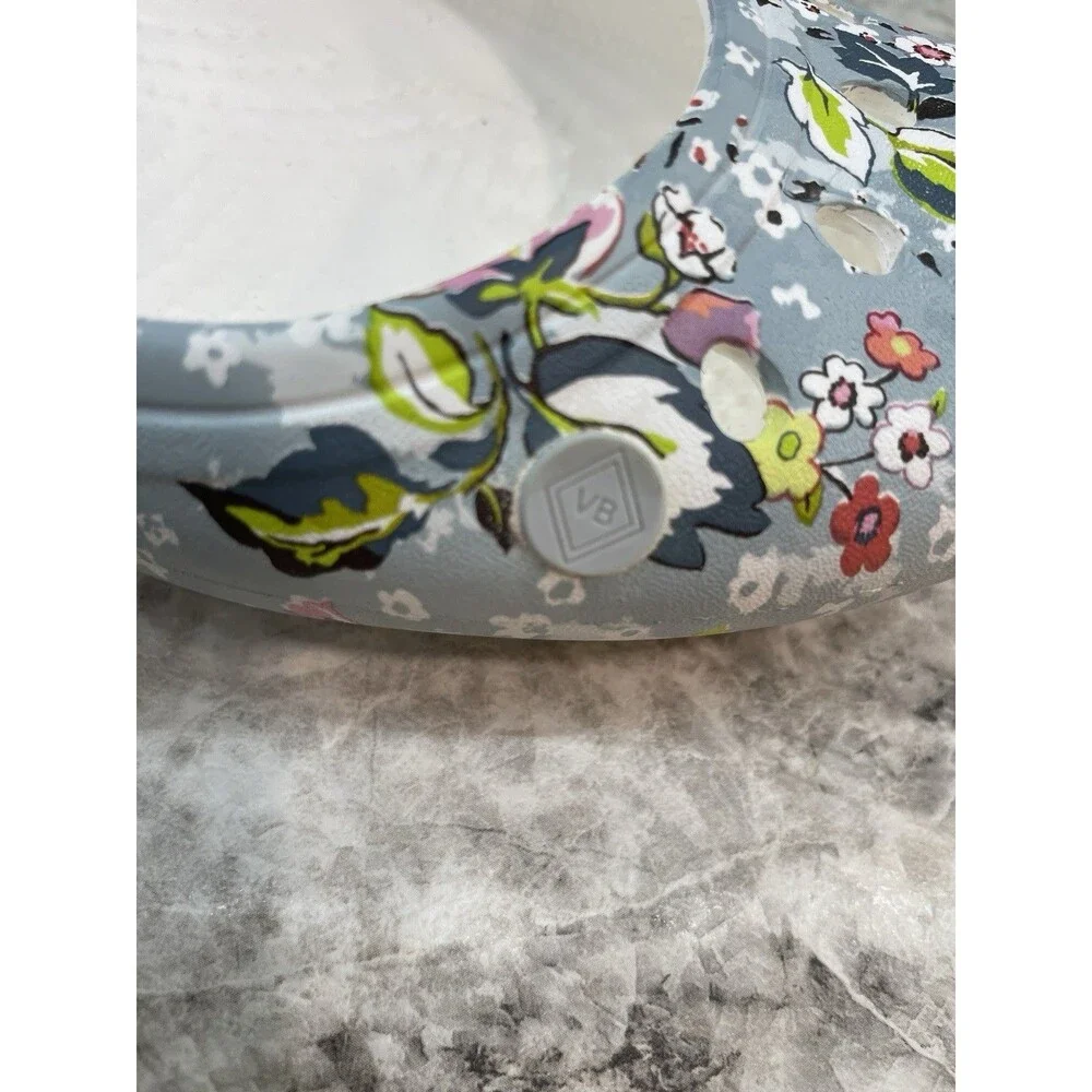 Vera Bradley X Crocs Kadee Flat Ballet Slip On Shoes Women's Sz 9 White Floral